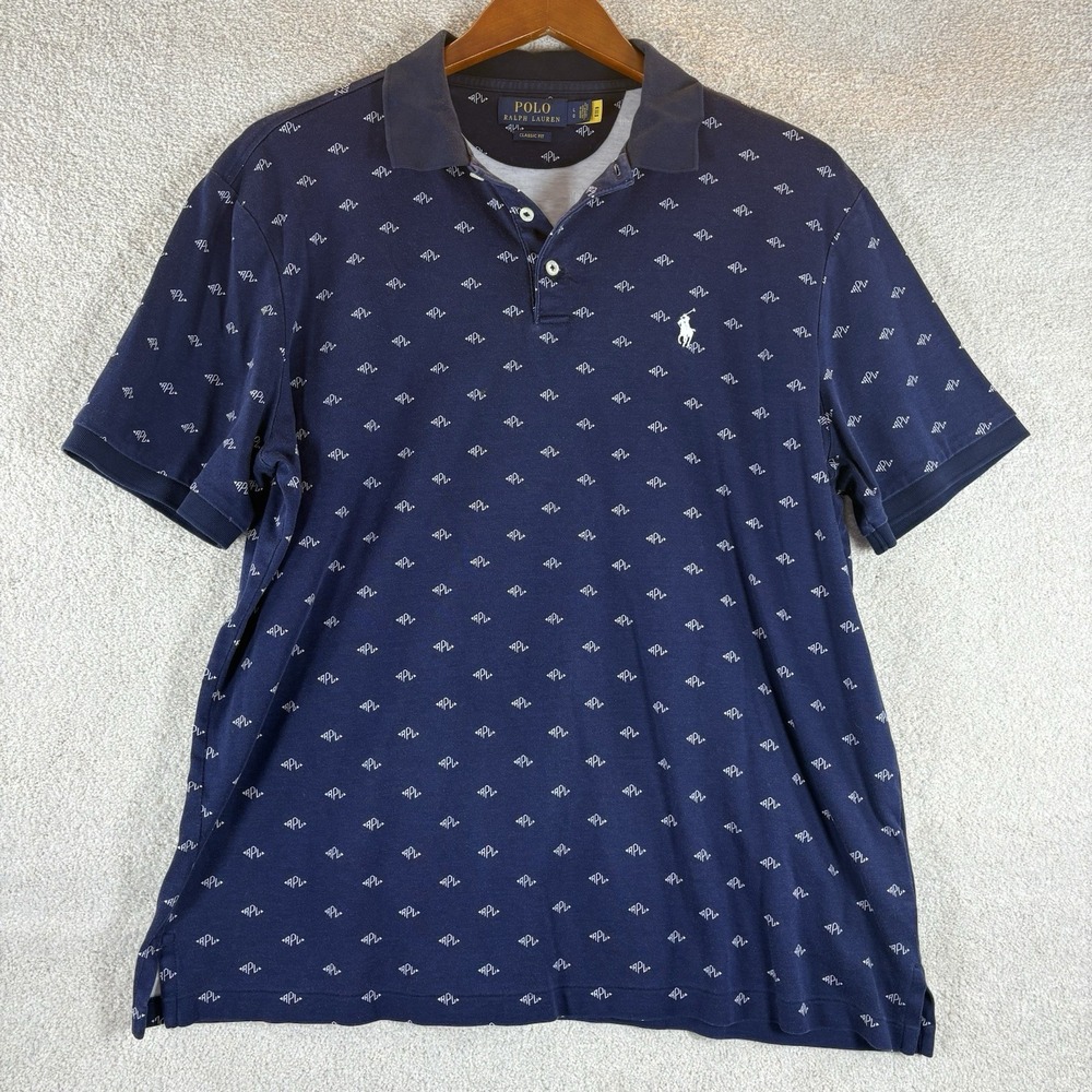 Men's Polo Ralph Lauren Classic Fit RPL logo Polo shirt Size Large White Pony - Picture 2 of 8